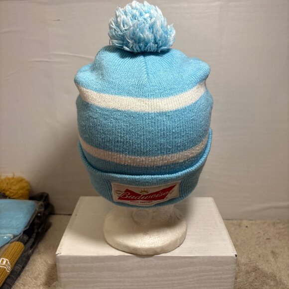 Green Bay Packers Knit Beanie Pom NFL Bud Light Logo Green Gold White - Picture 8 of 10